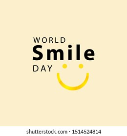 World Smile Day Celebration Vector Template Design Illustration