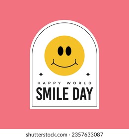World smile day celebrations. Happiness day banner template