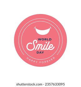 World smile day celebrations. Happiness day banner template