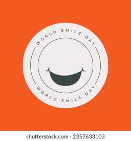 World smile day celebrations. Happiness day banner template