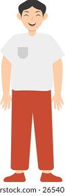 World Smile Day Character with Cartoon Design. Isolated Vector Illustration