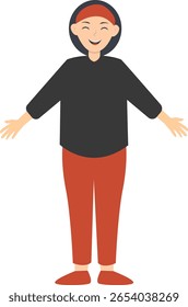 World Smile Day Character with Cartoon Design. Isolated Vector Illustration