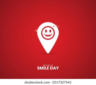 World Smile Day creative concept. Smile face, Laughter day design for social media banner.