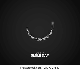 World Smile Day creative concept. Smile face, Laughter day design for social media banner.