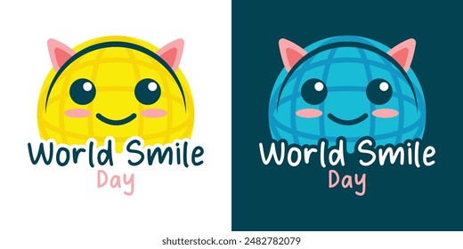 World Smile Day cute face globes template, Cute face, Smile day