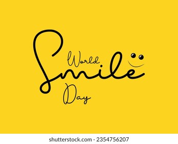 World Smile Day Encourages Smiles, Laughter, and Happiness for a Brighter Tomorrow. Spreading Joy and Positivity Across the Globe Vector Illustration Template.