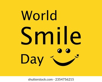 World Smile Day Encourages Smiles, Laughter, and Happiness for a Brighter Tomorrow. Spreading Joy and Positivity Across the Globe Vector Illustration Template.