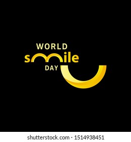 world smile day gradient design vector template illustration