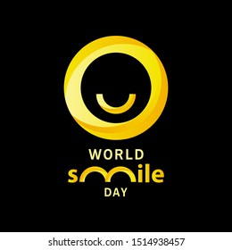 world smile day gradient design vector template illustration