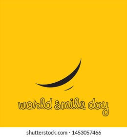 World Smile Day icon Logo Vector Template Design - Vector
