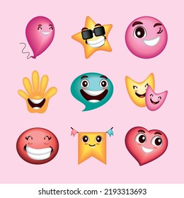 world smile day, icons design
