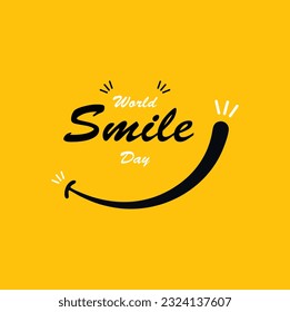 World Smile Day. International Day of Happiness. Lettering in boho style for print and posters. Vector Template Design Illustration. 4