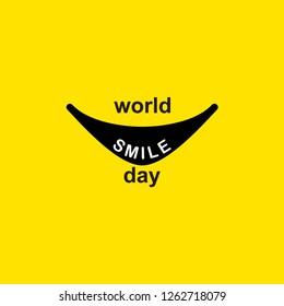 World Smile Day Logo Vector Template Design Illustration