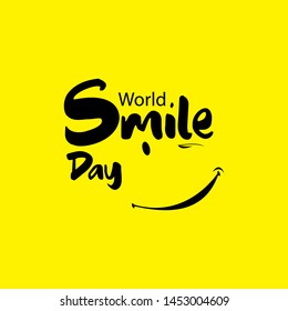 World Smile Day Logo Vector Template