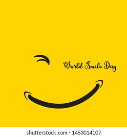 World Smile Day Logo Vector Template - Vector