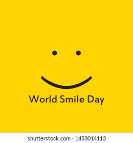 World Smile Day Logo Vector Template - Vector
