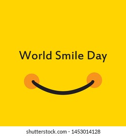 World Smile Day Logo Vector Template - Vector