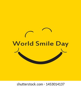 World Smile Day Logo Vector Template - Vector
