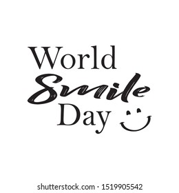 World Smile Day Logo Vector Template