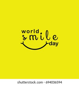 World Smile Day Logo Vector Template