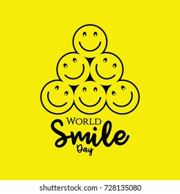 World Smile Day Logo Vector Template Design