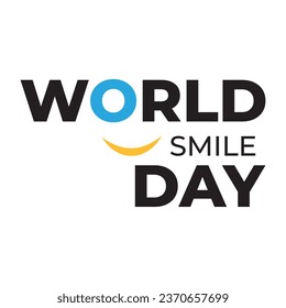 world smile day logo,Happy world smile day banner vector illustration,Smile happy icon. World Smile day.World Smile Day Logo Vector Template,t shirt design.