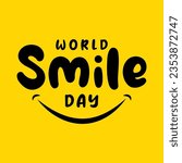 World smile day with Smiling face vector