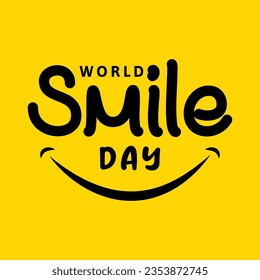 World smile day with Smiling face vector.