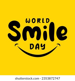 World smile day with Smiling face vector