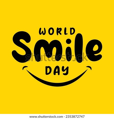 World smile day with Smiling face vector
