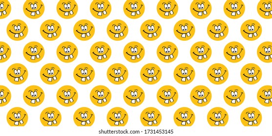 World smile day, smiling National big happiness Fun thoughts emoji face emotion smiley Laughter lip symbol Smiling lips, mouth, tongue Funny teeth Vector laugh cartoon pattern Lol laughing haha