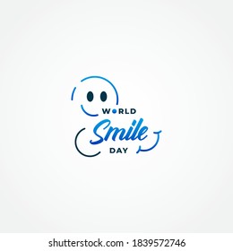 Ilustración de diseño de vectores del Día Mundial de la Sonrisa para Banner y fondo
