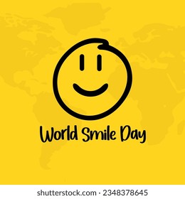 world smile day vector illustration. happy world smile day vector.