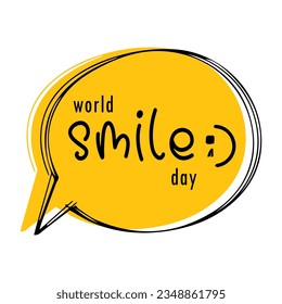 world smile day vector illustration. happy world smile day vector.