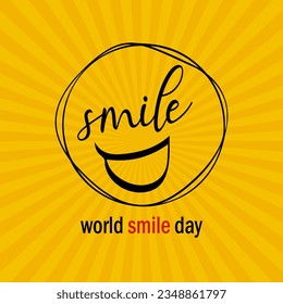 world smile day vector illustration. happy world smile day vector.