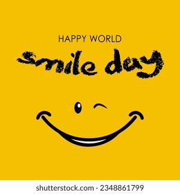 world smile day vector illustration. happy world smile day vector.