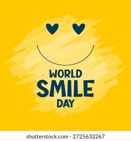 world smile day vector illustration. it is suitable for card, banner, or poster