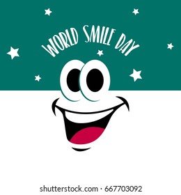 World Smile Day Vector Illustration. Suitable for poster, banner, campaign, and greeting card
