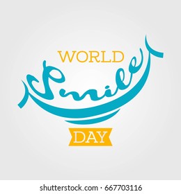 World Smile Day Vector Illustration. Suitable for poster, banner, campaign, and greeting card
