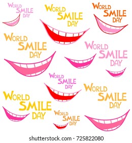 World Smile Day. Vector Illustration