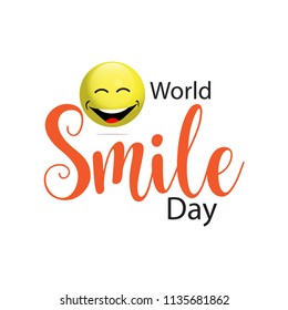 World Smile Day Vector Template Design Illustration