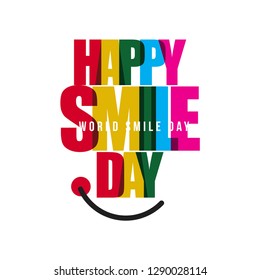 World Smile Day Vector Template Design Illustration