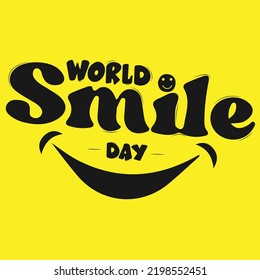 Ilustración de diseño de plantillas de vectores del Día Mundial de la Sonrisa. 7 de octubre.