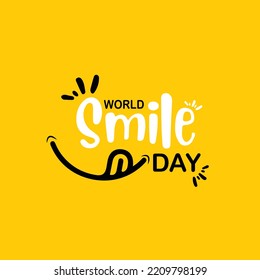 World Smile Day Vector Template Design.