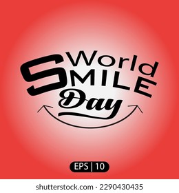 World Smile Day Vector Template.