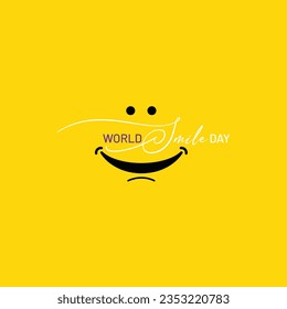 Ilustración de diseño de plantillas de vectores en el Día Mundial de la Sonrisa
