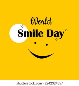 world smile day yellow quote illustration 