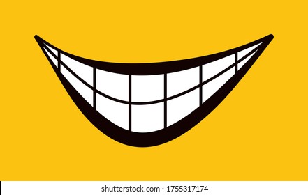 World of smiles, happiness and joy vector set. The icon symbolizes a cheerful mood, a smile, good emotions, joyful thoughts and positive. Smile icon for websites and phones on a colored background.