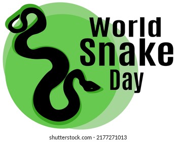 Día Mundial de la Serpiente, idea para la ilustración de afiches, pancartas, volantes o vectores de tarjetas