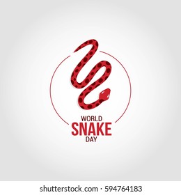 World Snake Day Vector Illustration